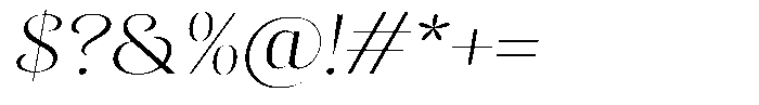 Sevontic Extra Light Semi Expanded Oblique Font OTHER CHARS