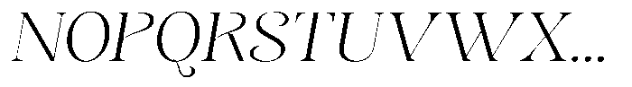 Sevontic Extra Light Semi Expanded Oblique Font UPPERCASE