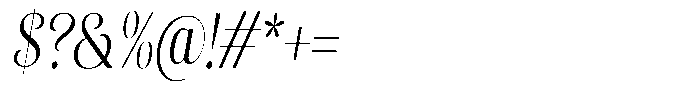 Sevontic Light Condensed Oblique Font OTHER CHARS