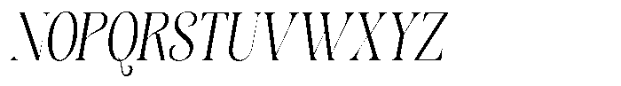 Sevontic Light Condensed Oblique Font UPPERCASE