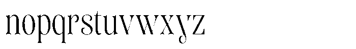Sevontic Light Condensed Font LOWERCASE