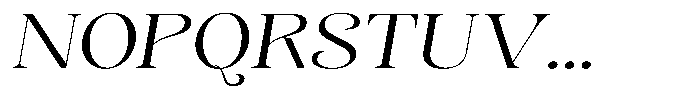 Sevontic Light Expanded Oblique Font UPPERCASE