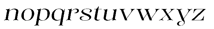 Sevontic Light Expanded Oblique Font LOWERCASE