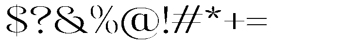 Sevontic Light Expanded Font OTHER CHARS
