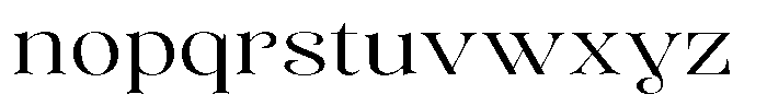 Sevontic Light Expanded Font LOWERCASE