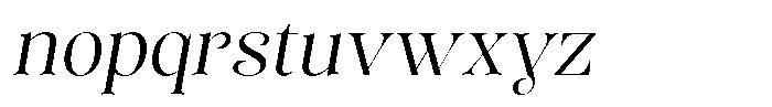 Sevontic Light Oblique Font LOWERCASE