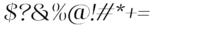 Sevontic Light Semi Expanded Oblique Font OTHER CHARS