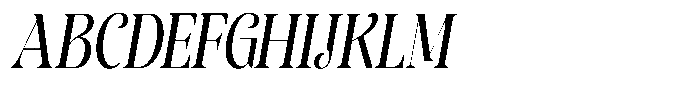 Sevontic Medium Condensed Oblique Font UPPERCASE