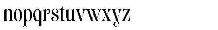 Sevontic Medium Condensed Font LOWERCASE