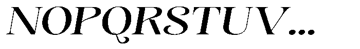 Sevontic Medium Expanded Oblique Font UPPERCASE