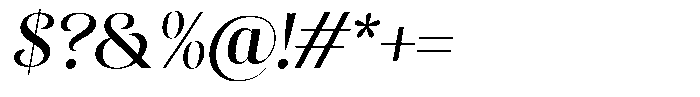 Sevontic Medium Oblique Font OTHER CHARS