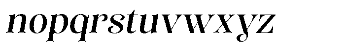 Sevontic Medium Oblique Font LOWERCASE