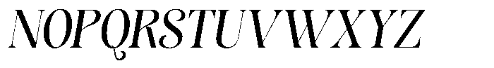 Sevontic Medium Semi Condensed Oblique Font UPPERCASE