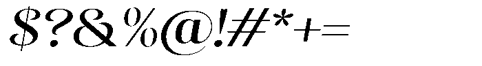 Sevontic Medium Semi Expanded Oblique Font OTHER CHARS