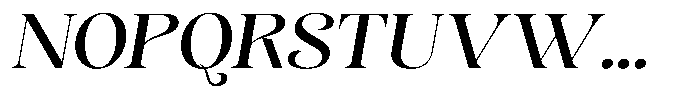 Sevontic Medium Semi Expanded Oblique Font UPPERCASE