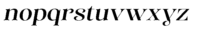 Sevontic Medium Semi Expanded Oblique Font LOWERCASE