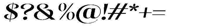Sevontic Semi Bold Expanded Oblique Font OTHER CHARS
