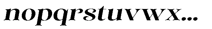 Sevontic Semi Bold Expanded Oblique Font LOWERCASE