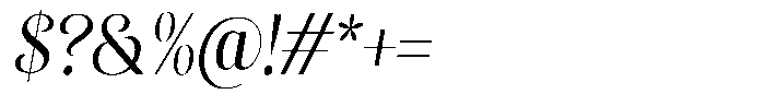 Sevontic Semi Condensed Oblique Font OTHER CHARS