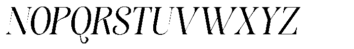 Sevontic Semi Condensed Oblique Font UPPERCASE