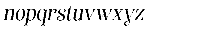 Sevontic Semi Condensed Oblique Font LOWERCASE