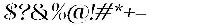 Sevontic Semi Expanded Oblique Font OTHER CHARS