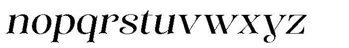 Sevontic Semi Expanded Oblique Font LOWERCASE
