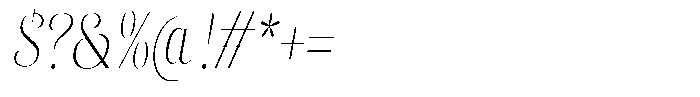 Sevontic Thin Condensed Oblique Font OTHER CHARS