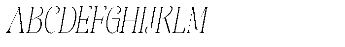 Sevontic Thin Condensed Oblique Font UPPERCASE