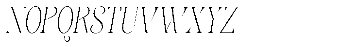 Sevontic Thin Condensed Oblique Font UPPERCASE