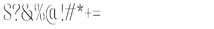 Sevontic Thin Condensed Font OTHER CHARS