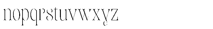 Sevontic Thin Condensed Font LOWERCASE