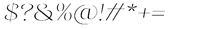 Sevontic Thin Expanded Oblique Font OTHER CHARS