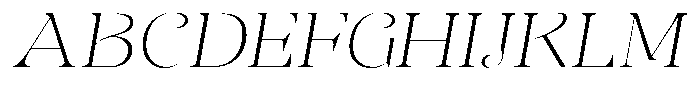 Sevontic Thin Expanded Oblique Font UPPERCASE