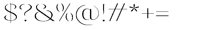 Sevontic Thin Expanded Font OTHER CHARS