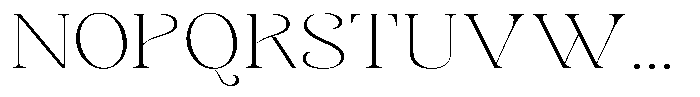 Sevontic Thin Expanded Font UPPERCASE