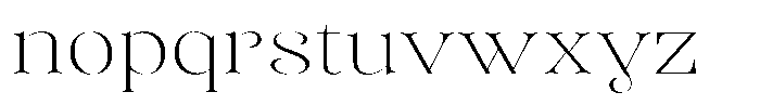 Sevontic Thin Expanded Font LOWERCASE