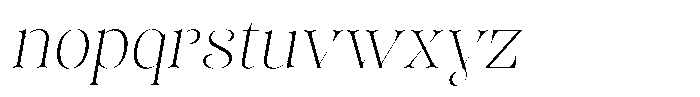 Sevontic Thin Oblique Font LOWERCASE