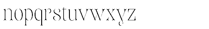 Sevontic Thin Semi Condensed Font LOWERCASE