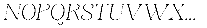 Sevontic Thin Semi Expanded Oblique Font UPPERCASE