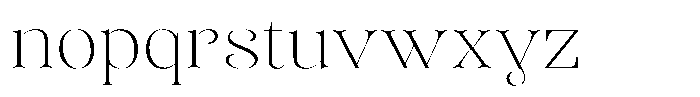 Sevontic Thin Semi Expanded Font LOWERCASE