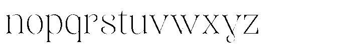 Sevontic Thin Font LOWERCASE