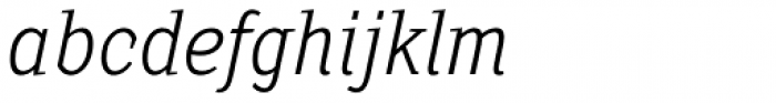 Sextan Serif Light Italic Font LOWERCASE