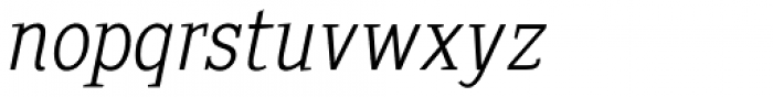 Sextan Serif Light Italic Font LOWERCASE