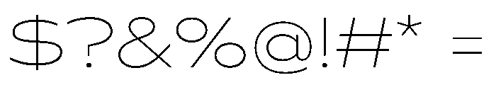 Seabass ExtraLight Font OTHER CHARS