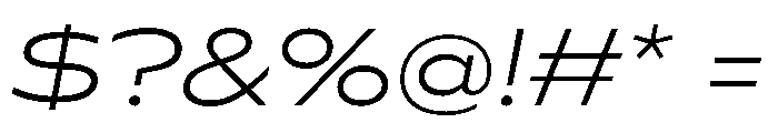 Seabass LightItalic Font OTHER CHARS