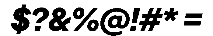 Season TRIAL SansHeavyItalic Instance Font OTHER CHARS