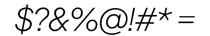 Season TRIAL SansLightItalic Instance Font OTHER CHARS