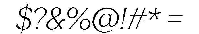 Season TRIAL SerifLightItalic Instance Font OTHER CHARS