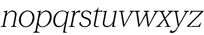 Season TRIAL SerifLightItalic Instance Font LOWERCASE